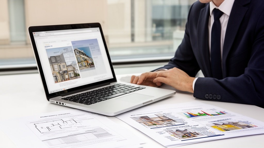Professional RICS valuation surveyor reviewing property documents and Coventry market data at a desk